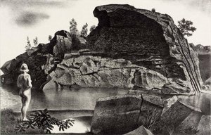Nude In A Quarry — Louis Lozowick