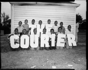 Boys, Front Row From Left: Eddie Purdom, Charles Perry, Robert Price, James Norman, Donald Jones, Alton Dickson, Roland Pryor; Back Row: Harold Wilkes, Ronald Johnson, Robert Jackson, Donald Wilkes, Wilbur Fultz, Eugene Nelson, And Will Purdom, Holdi.... — Charles Harris