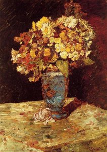 Still Life With Wild And Garden Flowers — Adolphe Joseph Thomas Monticelli