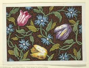 Floral design for printed textiles