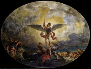 San Miguel Vencedor Del Demonio — Eugène Delacroix