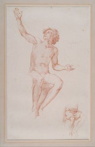 Nude Study Of A Seated Man — Sir Edward John Poynter