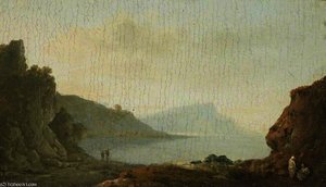 A Rocky Bay With Figures — Richard Wilson