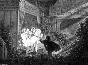 Reclinándose Sobre Una Cama Era Una Princesa De Radiante Belleza — Paul Gustave Doré