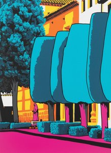 Cyan Solitude In Magenta Noon: A Singular Vision — Jacques Villedieu, Pop Art