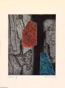 Stonework, State 3, From The Portfolio A Genesis — Gabor Peterdi