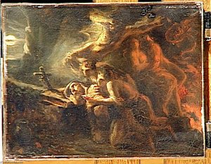 Tentation De Saint Hilarion — Nicolas François Octave Tassaert