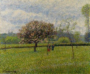Flowering Apple Trees At Eragny. — Camille Pissarro