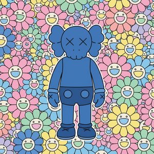 Azure Dreamscape: A Whimsical Symphony Of Pastel Florals And Serene Character Study — Laurent Charpentier