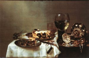 Breakfast Table With Blackberry Pie — Willem Claesz Heda