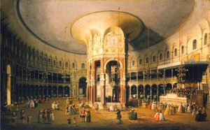 London, Das Innere Der Rotunde Von Ranelagh — Giovanni Antonio Canaletto, Rokoko