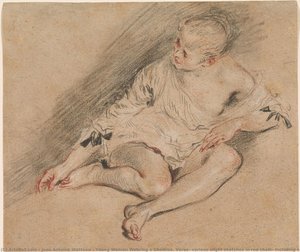 Jungfrau Mit Chemise — Jean-antoine Watteau