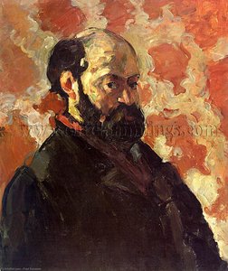 Self-portrait On A Rose Background, Galerie — Paul Cézanne, Post-impressionism