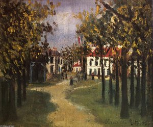 La Butte Pinson At Montmagny — Maurice Utrillo