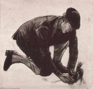 Kneifender Mann, Pflanzen — Vincent Willem Van Gogh, Post-impressionismus