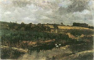 Schilffeld Mit Enten — Carl Eduard Schuch