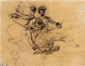 Ilustración Para Fausto De Goethe — Eugène Delacroix, Romanticismo