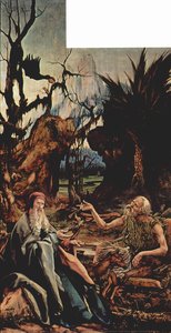 St. Anthony Visiting St. Paul The Hermit In The Desert (left Wing Of The Isenheim Altar) — Matthias Grünewald, Northern Renaissance