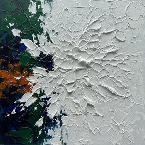 Fragmented Radiance: A Monumental Study In Sculptural White And Primal Earth Tones — David Moreau, Contemporary Abstract