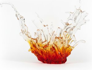 Ascending Flame Resin Sculpture