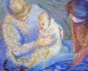 The Child Bathing