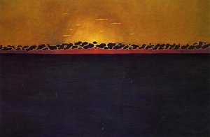 Sunset, Gray Blue High Tide — Félix Vallotton
