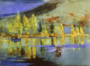An October Day, Watercolor, Sterling ^ Francine — Winslow Homer, Realism