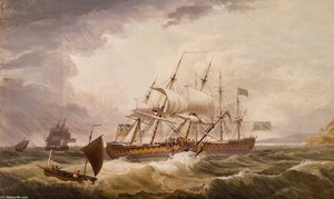 Third Rates In A Rough Sea — John Thomas Serres