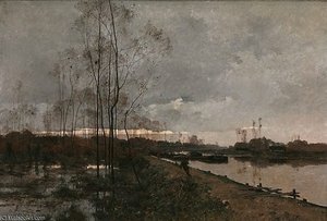 The Banks Of The Loing — Leon Germain Pelouse