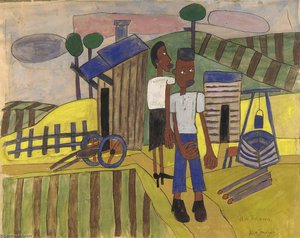 Farm Couple — William H. Johnson, Folk Art