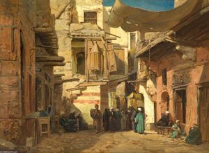 A Street In The Hassonayn Quarter, Cairo — John Varley Ii (the Younger)