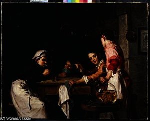 The Young Card Players — Claude Joseph Bail
