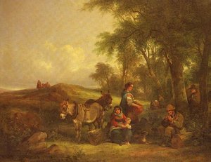 Afternoon Rest — William Shayer Senior, Romanticism