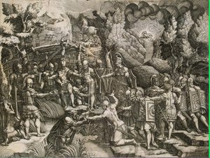 Simon Deceiving The Trojans — Giorgio Ghisi, Mannerist Printmaking