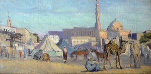 Egypte 1881 Marché Aux Chameaux (titre Inscrit) — Joseph-félix Bouchor