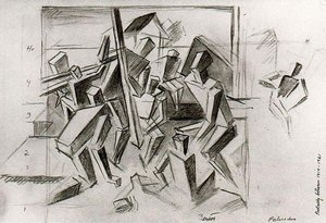 Compositional Study For ''palisades'' — Thomas Hart Benton