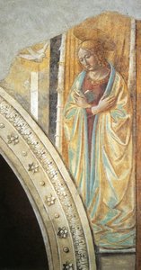 Tabernacle Of The Visitation: Annunciation: Mary — Benozzo Gozzoli