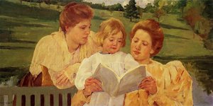 The Garden Reading — Mary Stevenson Cassatt