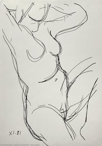 Nude Sitting — Hryhorii Havrylenko