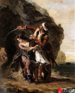 Eugene The Bride Of Abydos — Eugène Delacroix
