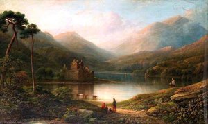 Kilchurn Castle, Loch Awe — George Frederick Buchanan, Romanticism