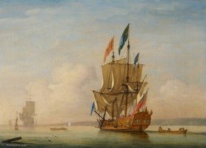 A Yacht Becalmed — Peter Monamy