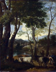Landscape With A Cowherd — Gaspard Dughet