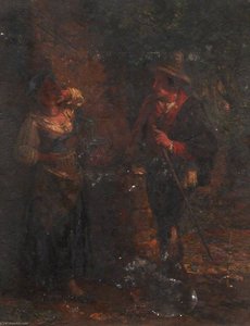 Man And A Woman By A Tap — Thomas Stuart Smith
