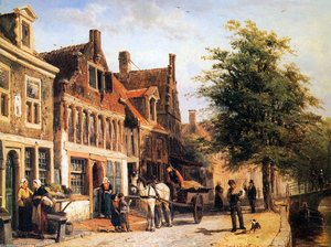 Vissersdijk In Enkhuizen — Cornelis Springer
