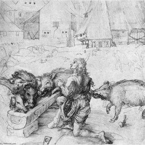 The Prodigal Son Among The Swine — Albrecht Dürer