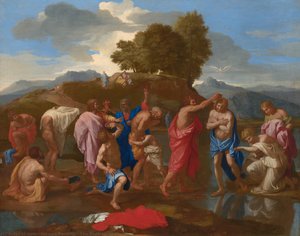 Die Taufe Christi — Nikolaus Poussin, Baroque
