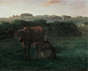 Woman Milking a Cow