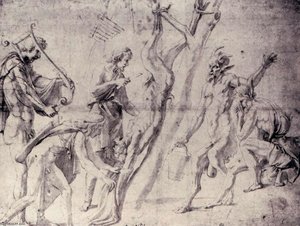 El Desollamiento De Marsias — Giulio Romano, Pintura Manierista
