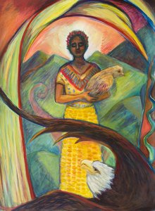 Corn Goddess — Carmen León, Chicano Art